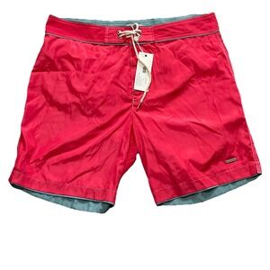 Parke & Ronen Salmon Coral Colored Lined Lightweight Swim Trunks‎ Pockets 34x8